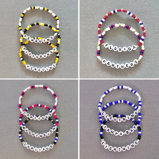 NHL inspired 2025 Team bracelets | handmade friendship bracelets